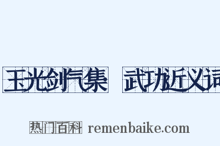 玉光剑气集·武功近义词是什么意思的图片